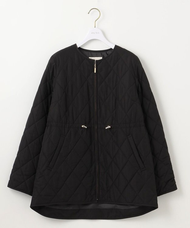 ANY SIS L 【撥水】キルティングジップ アウター ブラック