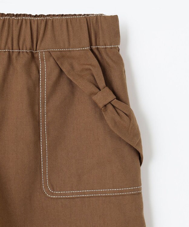 組曲 KIDS 【110-140㎝】リボンポケット ショートパンツ ブラウン系