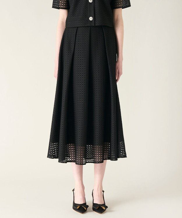 GRACE CONTINENTAL レースタックスカート ブラック
