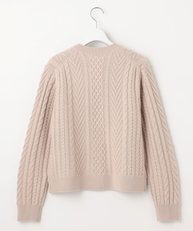 J.PRESS LADIES L 【洗える】EIGER CORD ALAN クルーネックカーディガン ベージュ系