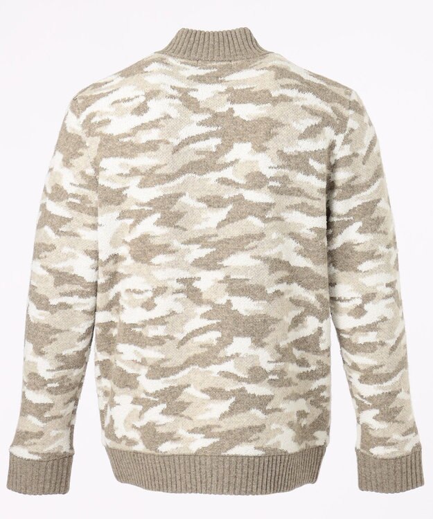 JOSEPH ABBOUD MOUNTAIN 【UNISEX】ラムウール×モールカモフラ フルZIPニット アイボリー系7