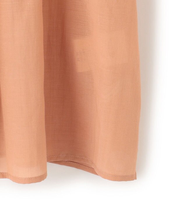 23区 【接触冷感/速乾性/洗える】エアリーブライトローン タック ブラウス ライトオレンジ系