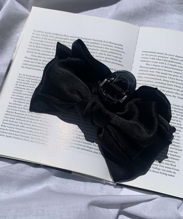 WEGO Lリボンバンスクリップ ブラック