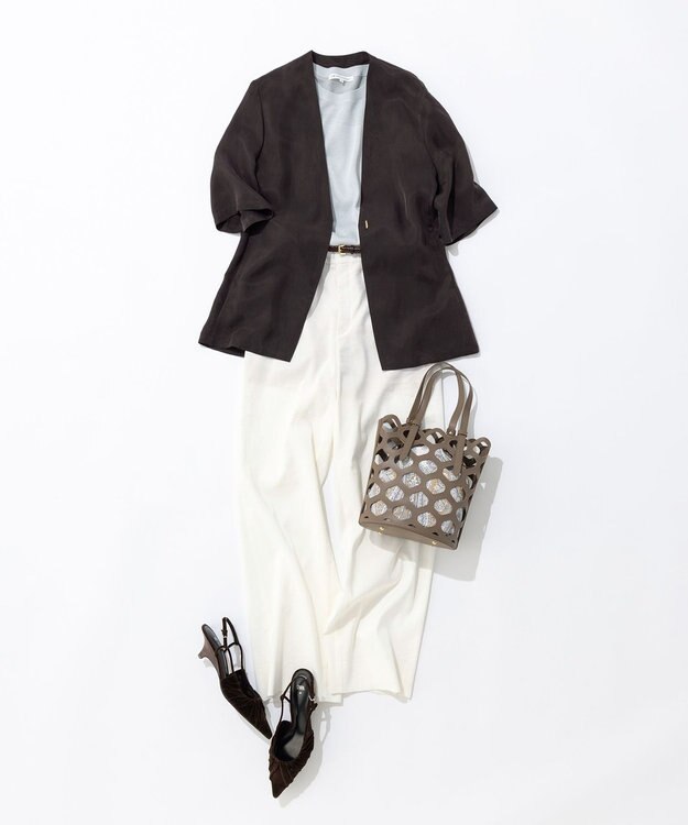 23区 【Oggi6月号掲載】Ratti ドローイング ペイズリー プリント コンビ バッグ ブラウン系