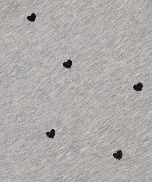 WEGO ハート総柄刺?スウェット 杢グレー