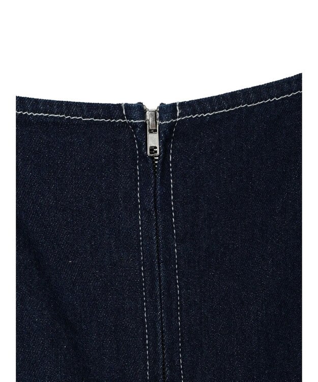 earth music&ecology スクエアネックデニムワンピース Dark Indigo