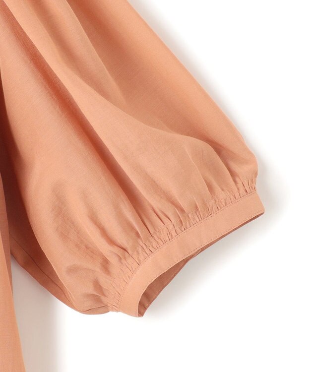 23区 【接触冷感/速乾性/洗える】エアリーブライトローン タック ブラウス ライトオレンジ系