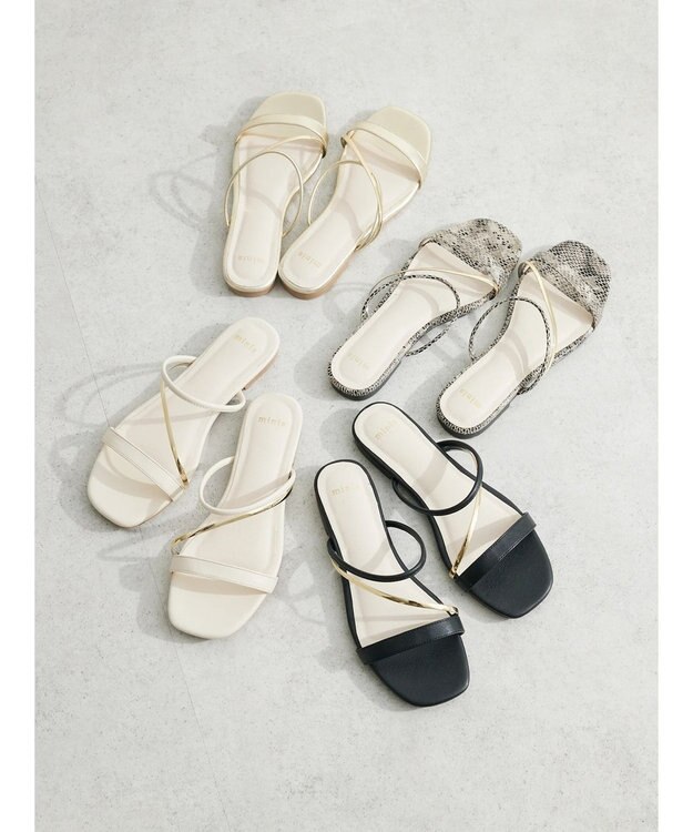 Green Parks ・ｍｉｎｉａ　ナローストラップミュール Python