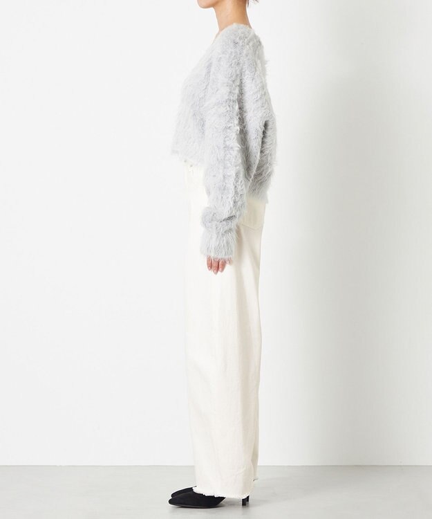 NAVE 【Nave】モヘアシャギーニットトップス ライトグレー系