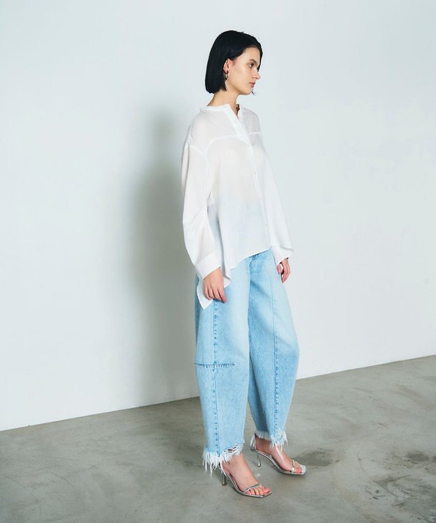 GRACE CONTINENTAL バックシャンオーバーシャツ ホワイト