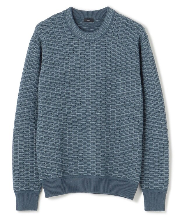 JOSEPH HOMME ツイーリーコットン　ミドルゲージニット　 ダルブルー系3