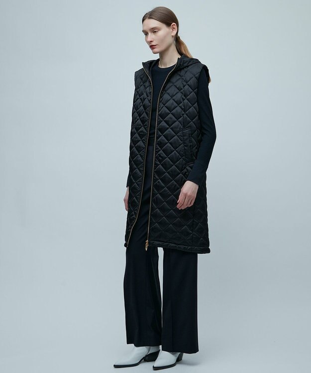 BEIGE， 【S-size】RENARD / フーデッドジレ Black