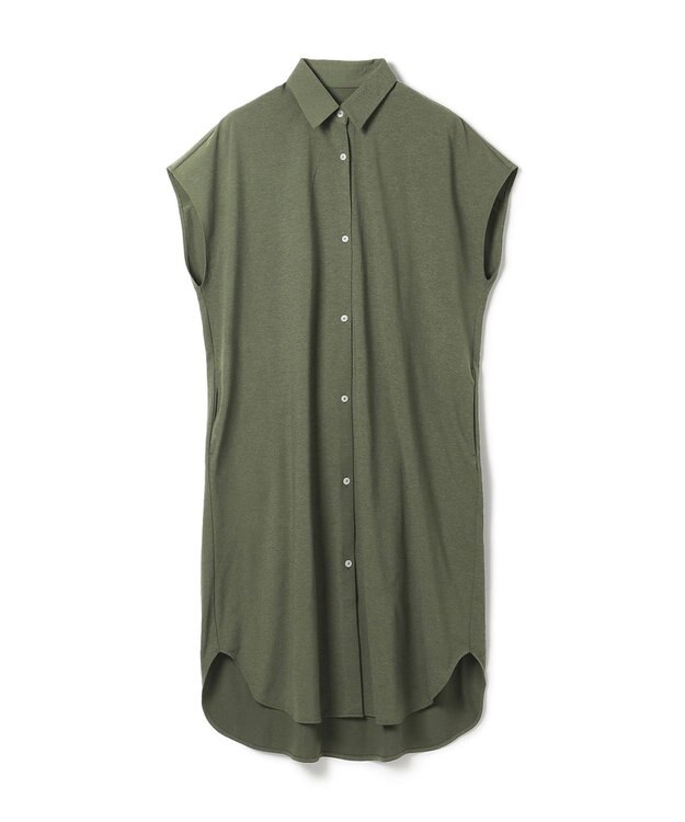 Chacott Chacott BALANCE EasyCare+ シャツワンピース カーキ