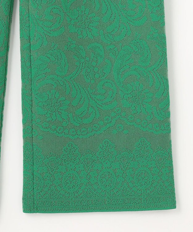 自由区 【Premium Collection】レースジャガードニット パンツ グリーン系