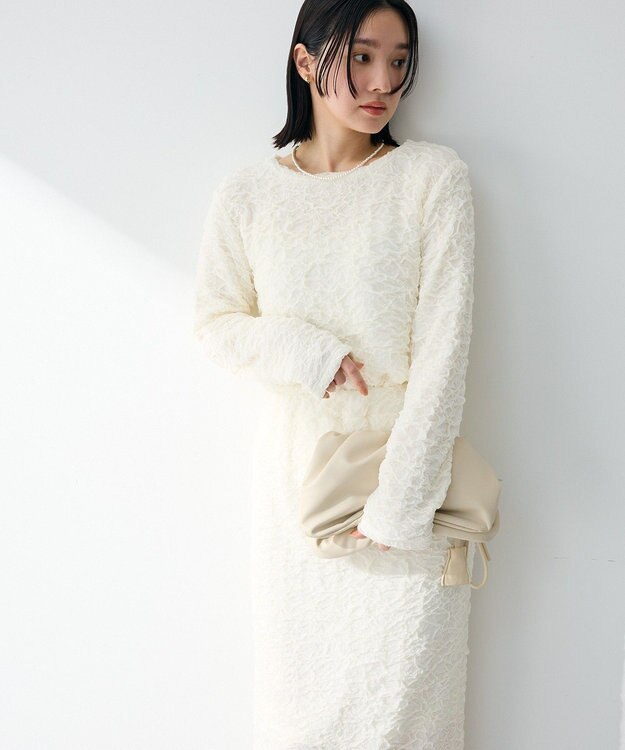 Green Parks 表面感ポコポコプルオーバー Ecru