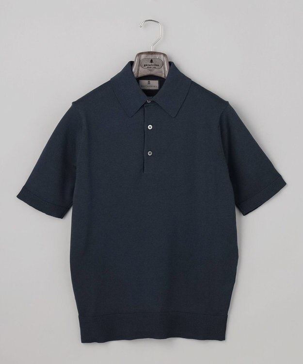 GOTAIRIKU 毎日の仕事着に【洗濯機可】テーラード DRESS BIZ ニットポロ ネイビー系
