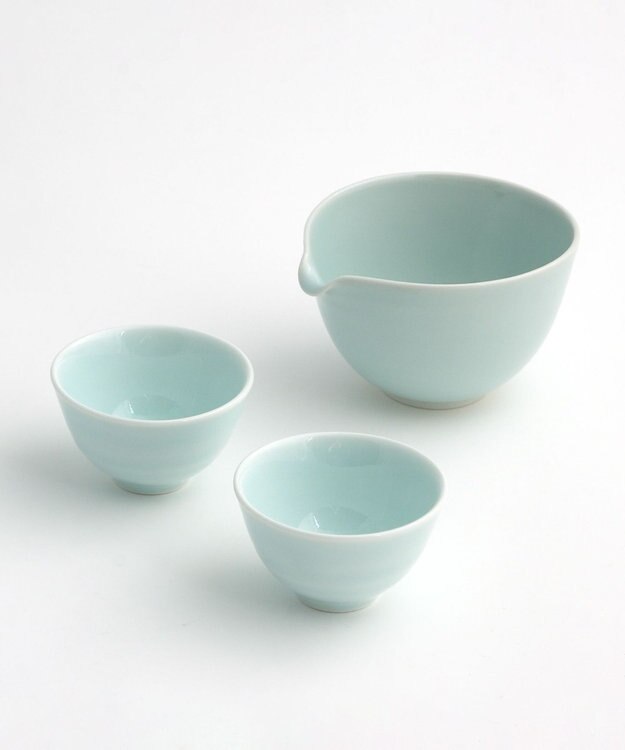 たち吉 【たち吉】青白磁片口酒器〈注器1個・ぐい呑2個〉波佐見焼 ホワイト系その他