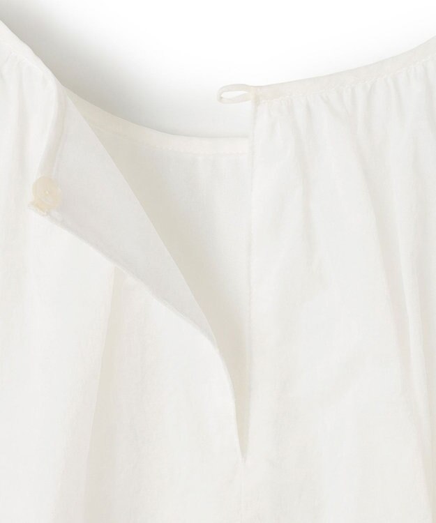 uncrave シアープルーフナイロン ギャザーブラウス ホワイト