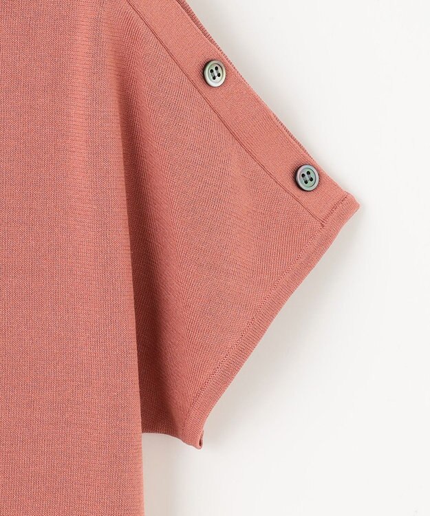 J.PRESS LADIES 【洗える・抗菌防臭】COTTON POLYESTER 襟付き ニット ローズピンク系