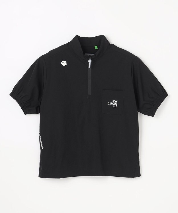 PW CIRCULUS 【WOMEN】ギャザリングシャツ ゴルフウェア レディース ブラック系