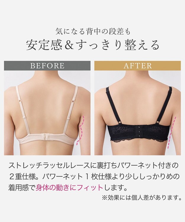 BRADELIS New York 【BRADELIS New York/ 育乳補整ブラ・STEP2 寄せる】ベルステップ2ブラ25A1 谷間を作ってキープ ブラック