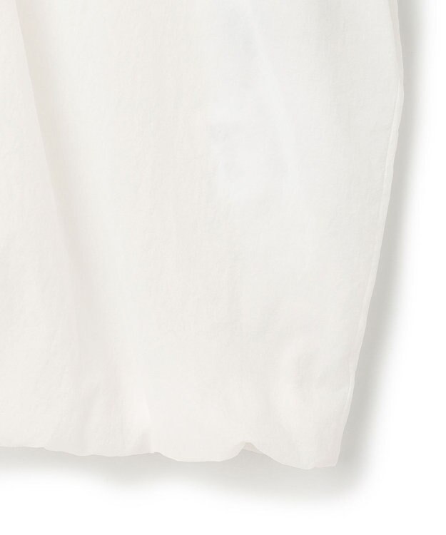 uncrave シアープルーフナイロン ギャザーブラウス ホワイト