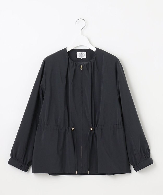 J.PRESS LADIES 【洗える・撥水】Artirosa ノーカラー ブルゾン ネイビー系