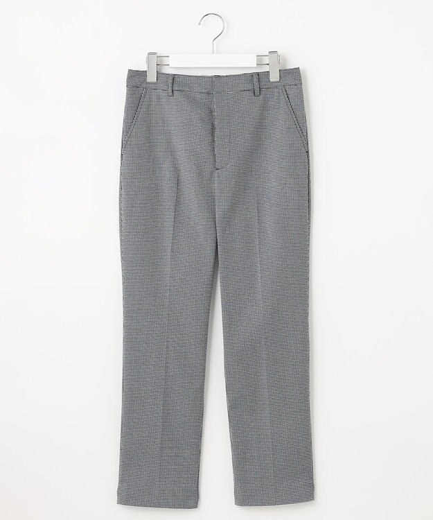 J.PRESS LADIES L 【洗える】シャークスキンハウンドトゥース テーパード パンツ ネイビー系3