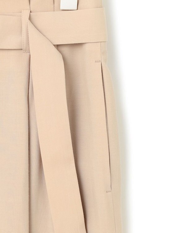 ICB 【接触冷感・UVカット・洗える】 T/Rドライリネン ワイドストレートパンツ ベージュ系