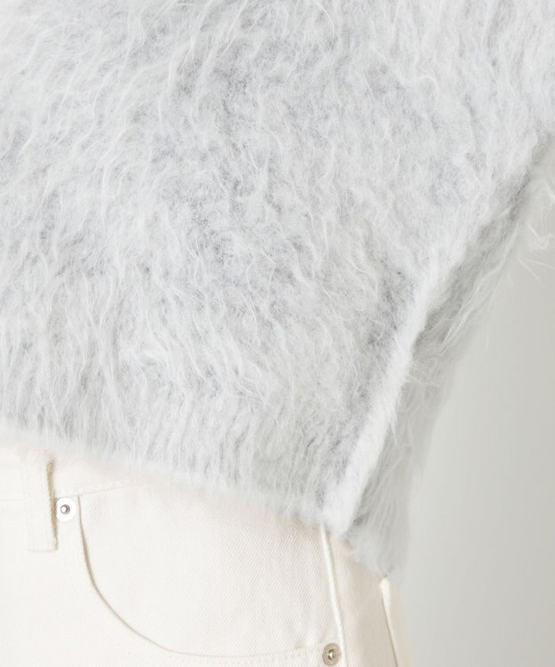 NAVE 【Nave】モヘアシャギーニットトップス ライトグレー系