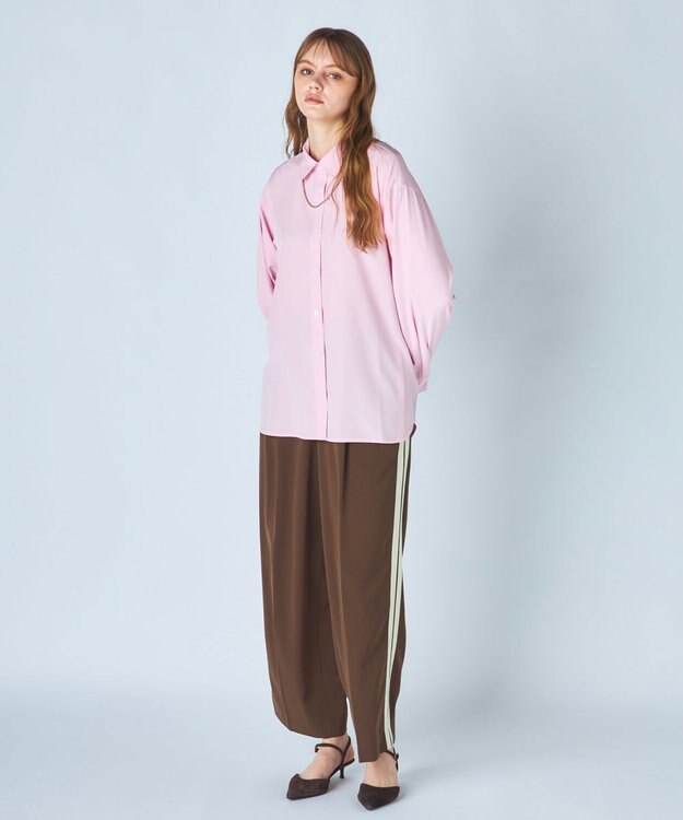 OP／FILA 【ocean pacific】デイリーオーバーサイズシャツ/UVカット ピンク