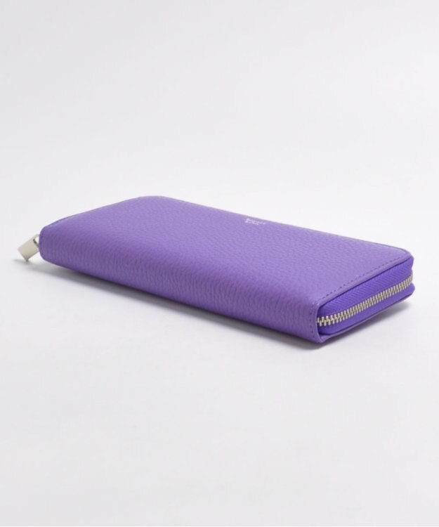 blancle シュリンクレザーラウンドジップ ロングウォレット パープル