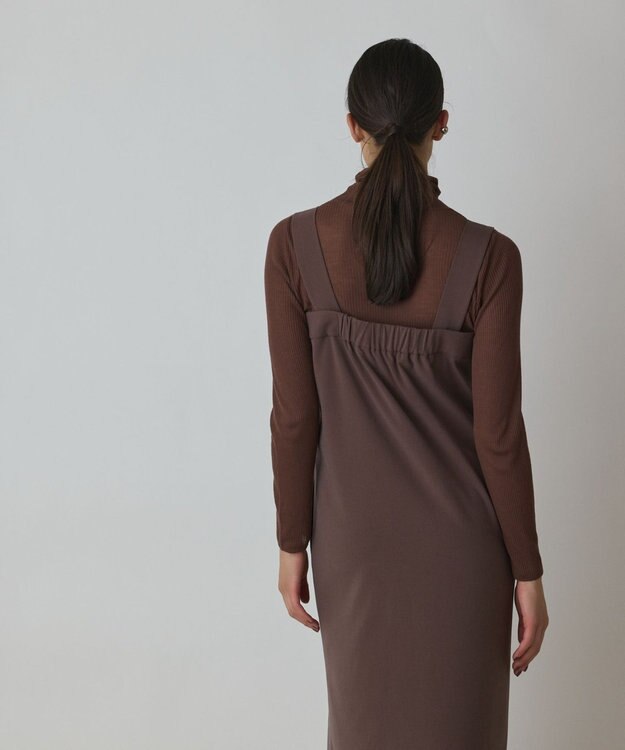 GRACE CONTINENTAL スーツ地ジャンパ－スカート ブラウン