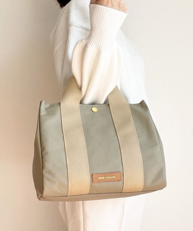 Hekhèr Le Style de Vie 新色追加【日本製 / 2WAY】PUコートコットンキャンバス トートバッグ medium ベージュ