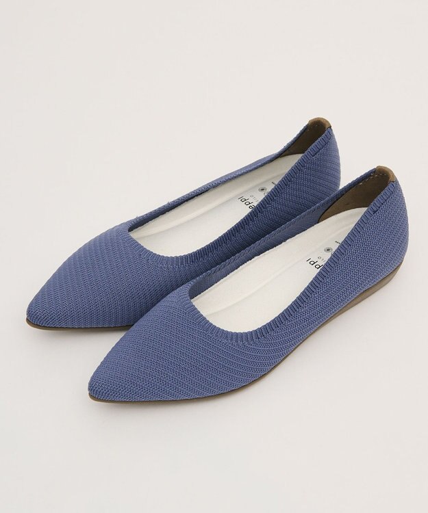 steppi 【洗える/撥水】NEWライン ポインテッド パンプス ダルブルー