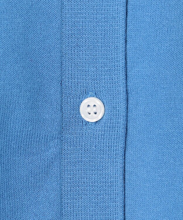 ANY L コットンブレンドポロカーデ ブルー