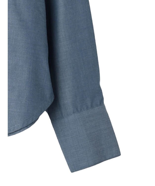 earth music&ecology ２ｗａｙ刺繍衿ブラウス Blue