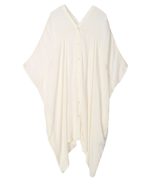 earth music&ecology レーヨンビッグシャツチュニック Off White