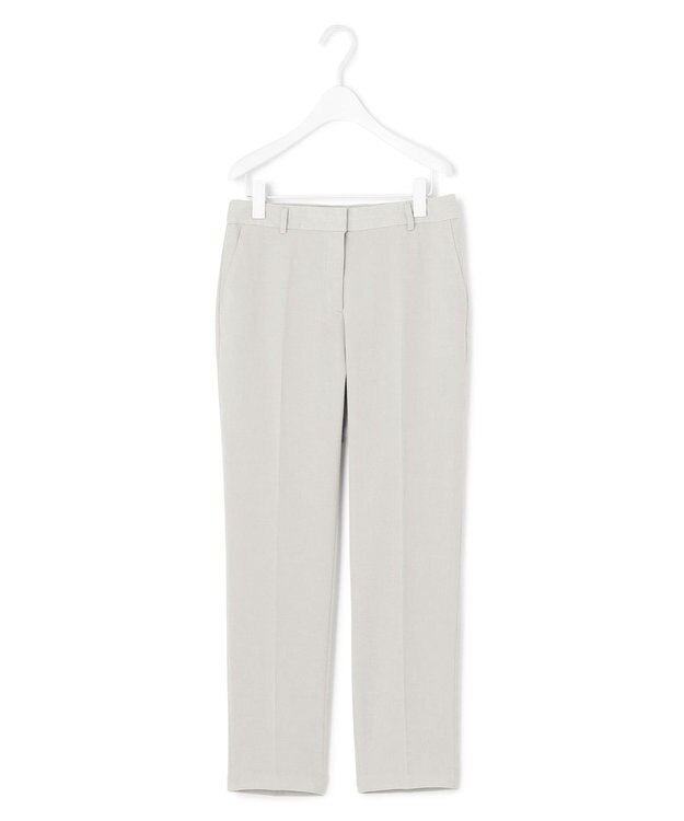 ICB 【接触冷感・防シワ・速乾・洗える】レーヨンライクトロ スティックパンツ ライトグレー系