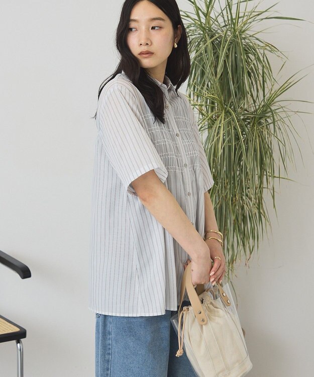 AMERICAN HOLIC シャーリング半袖シャツ Light Gray