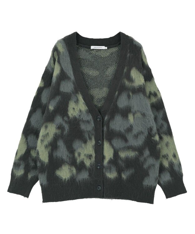 AMERICAN HOLIC ニュアンス柄ニットカーディガン Charcoal Gray