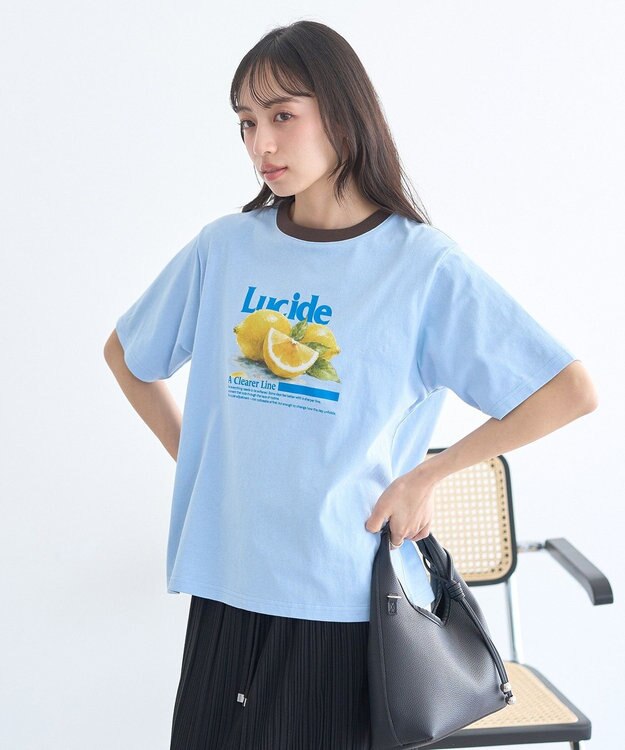 earth music&ecology 【綿100％】アソートリンガーＴシャツ Sax
