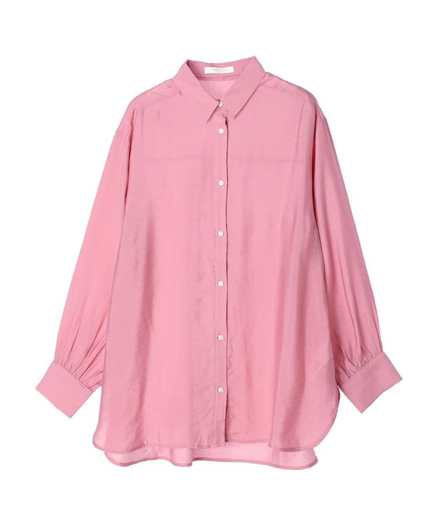 Green Parks レギュラーカラーシアーシャツ Pink