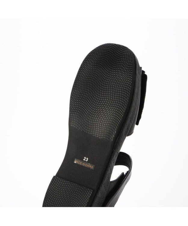 MODE ET JACOMO <D'ICI>フリルモチーフサンダル ブラック