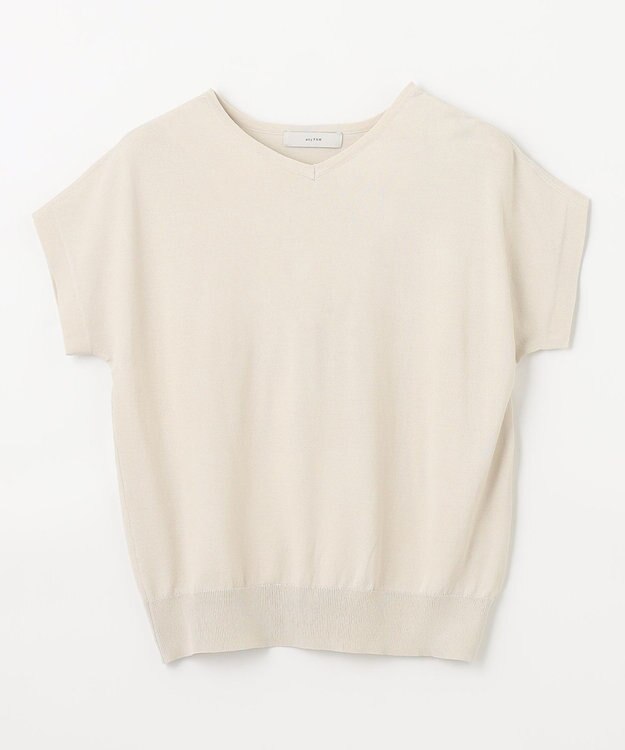 ANY L ハーフスリーブニット オイスター