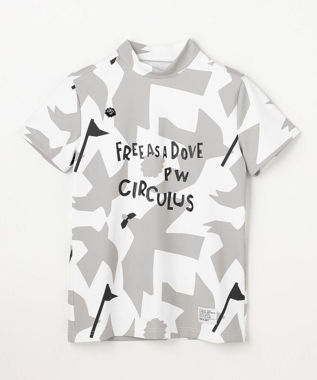 PW CIRCULUS 【WOMEN】ＤＯＶＥ柄モックネック ゴルフウェア レディース グレー系5