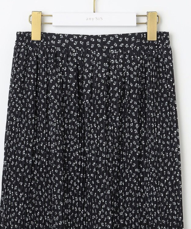 ANY SIS 【洗える】ナロー プリーツスカート ブラック系3