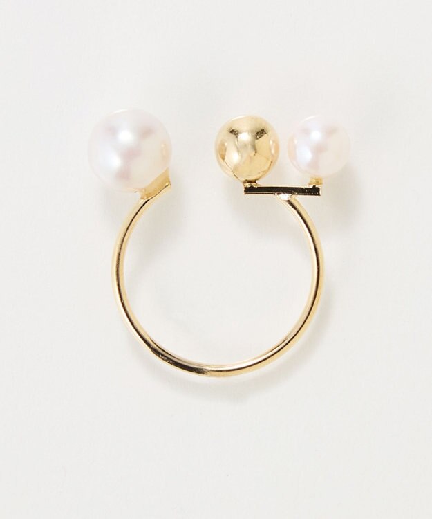 Phoebe 【金属アレルギー対応】ミックスドットリング　ゴールド/ニッケルフリー/パール ゴールド