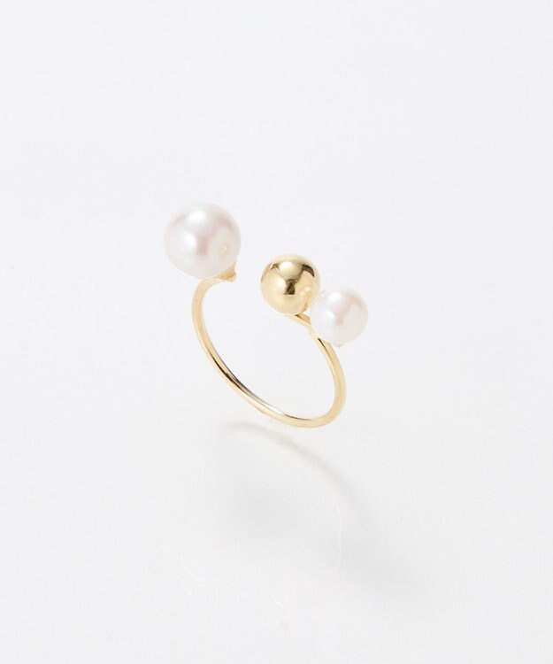 Phoebe 【金属アレルギー対応】ミックスドットリング　ゴールド/ニッケルフリー/パール ゴールド