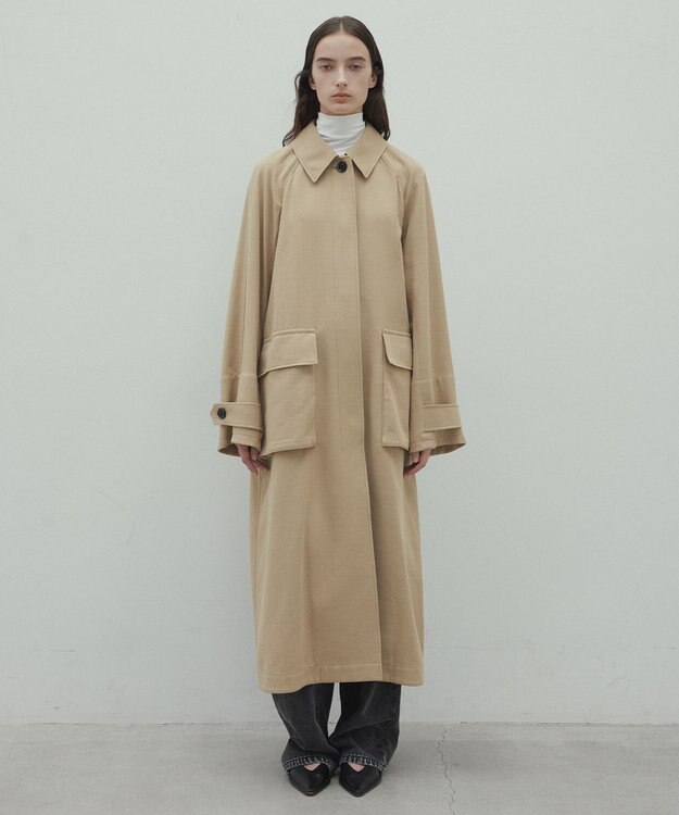 BEIGE， MOLUCCELLA / オーバーサイズステンカラーコート Beige